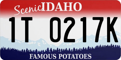 ID license plate 1T0217K