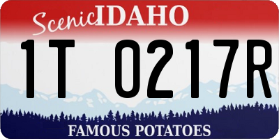 ID license plate 1T0217R