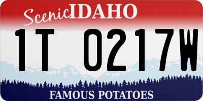 ID license plate 1T0217W