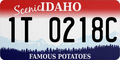 ID license plate 1T0218C