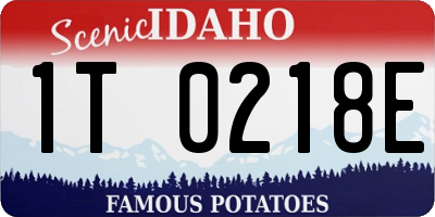 ID license plate 1T0218E