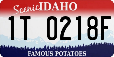 ID license plate 1T0218F