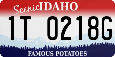 ID license plate 1T0218G