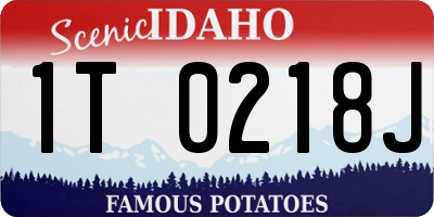 ID license plate 1T0218J