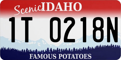ID license plate 1T0218N