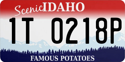 ID license plate 1T0218P
