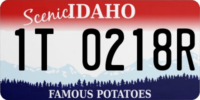 ID license plate 1T0218R