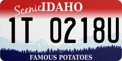 ID license plate 1T0218U