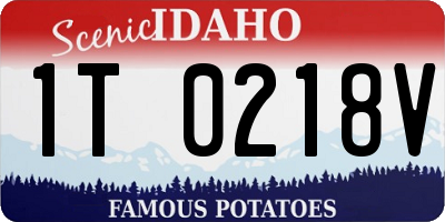 ID license plate 1T0218V