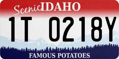 ID license plate 1T0218Y