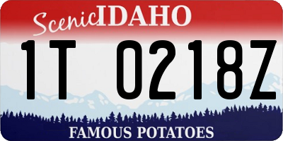 ID license plate 1T0218Z