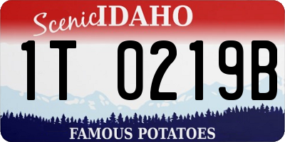 ID license plate 1T0219B