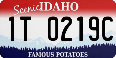 ID license plate 1T0219C