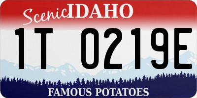 ID license plate 1T0219E