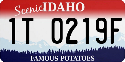 ID license plate 1T0219F