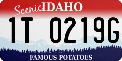 ID license plate 1T0219G