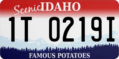 ID license plate 1T0219I