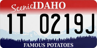 ID license plate 1T0219J