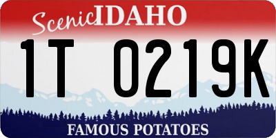 ID license plate 1T0219K