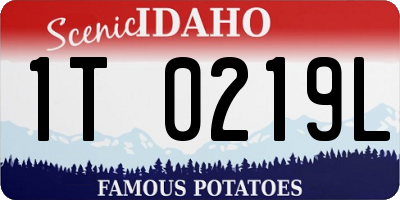 ID license plate 1T0219L