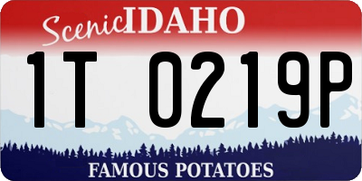 ID license plate 1T0219P