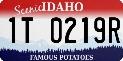 ID license plate 1T0219R