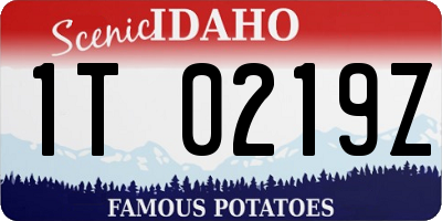 ID license plate 1T0219Z