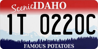 ID license plate 1T0220C