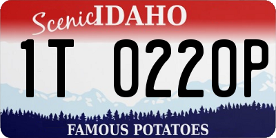 ID license plate 1T0220P