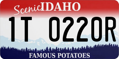 ID license plate 1T0220R