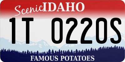 ID license plate 1T0220S