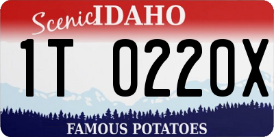 ID license plate 1T0220X