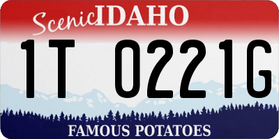 ID license plate 1T0221G