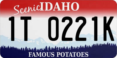 ID license plate 1T0221K