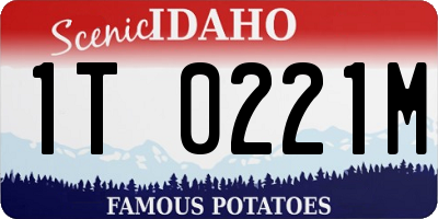 ID license plate 1T0221M