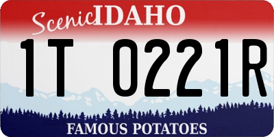 ID license plate 1T0221R