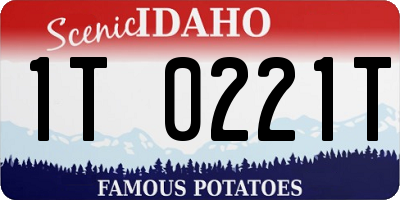 ID license plate 1T0221T