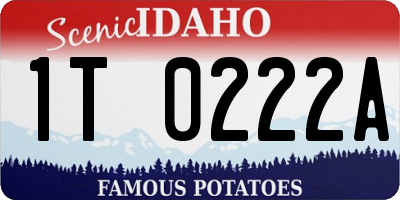 ID license plate 1T0222A