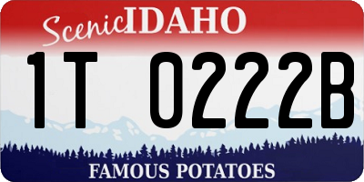 ID license plate 1T0222B
