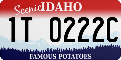 ID license plate 1T0222C