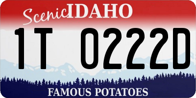 ID license plate 1T0222D