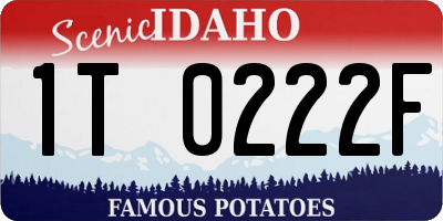 ID license plate 1T0222F