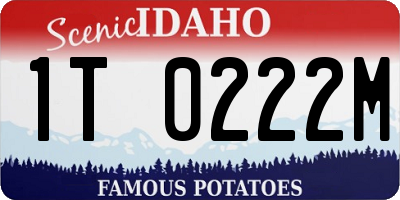 ID license plate 1T0222M