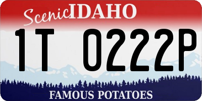 ID license plate 1T0222P