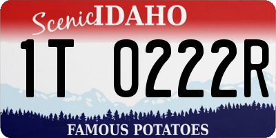 ID license plate 1T0222R