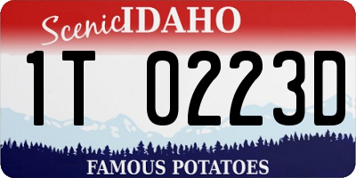 ID license plate 1T0223D