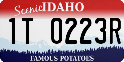 ID license plate 1T0223R