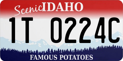 ID license plate 1T0224C