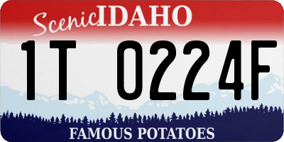 ID license plate 1T0224F