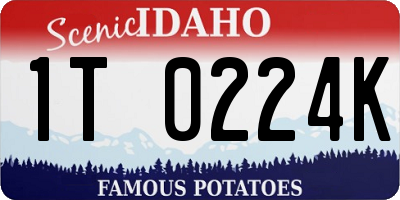 ID license plate 1T0224K